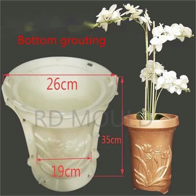 Parties de moulage par injection en plastique de précision Formes de pots de fleurs en béton Conception sur mesure